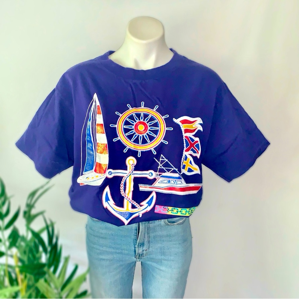v i n t a g e :: Single Stitch Nautical Sailing T-Shirt Bold